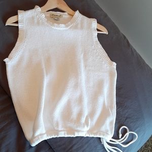 White Eddie Bauer cotton vest